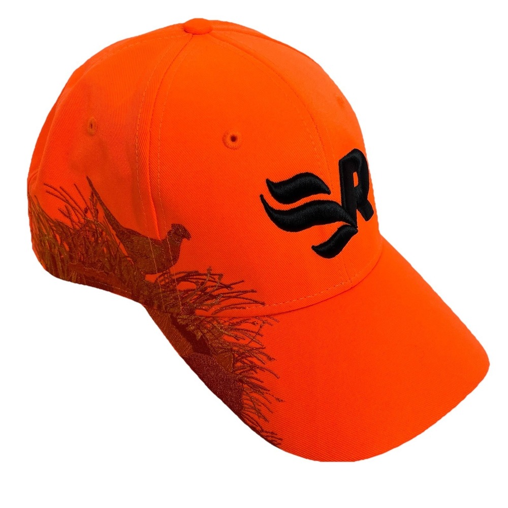 Dri Duck Wildlife Series Pheasant Embroidered Blaze Orange Hat Hunting